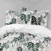 3D Green Plant Leaf Pattern Quilt Cover Set Bedding Set Pillowcases  5- Jess Art Decoration