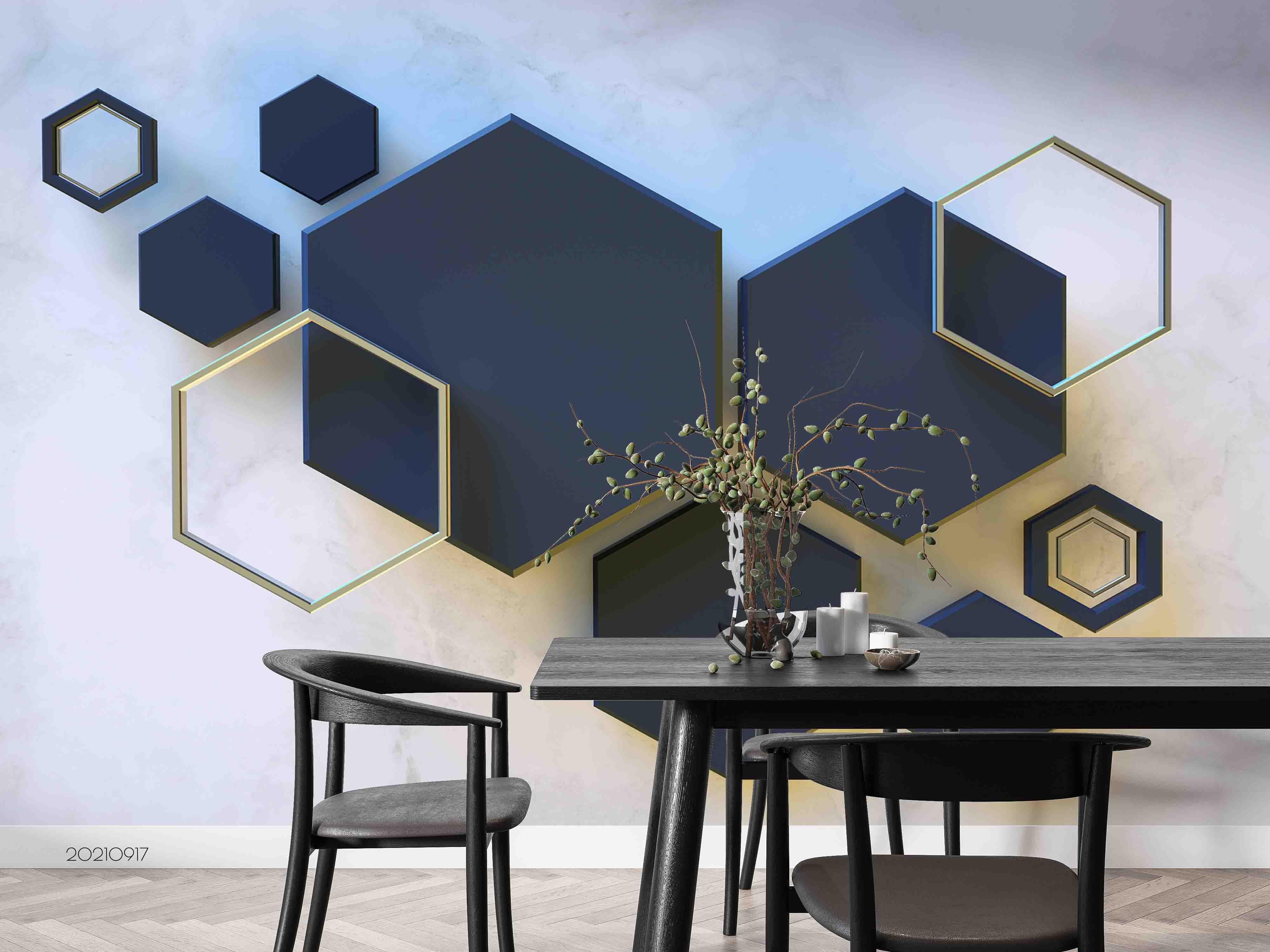 3D Abstract Geometric Marble Texture Wall Mural Wallpaper LQH 67- Jess Art Decoration