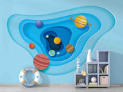 3D Paper Cut Space Planet Wall Mural Wallpaper SWW2505- Jess Art Decoration