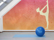 3D Women Silhouette Watercolor Yoga Wall Mural Wallpaper GD 2495- Jess Art Decoration