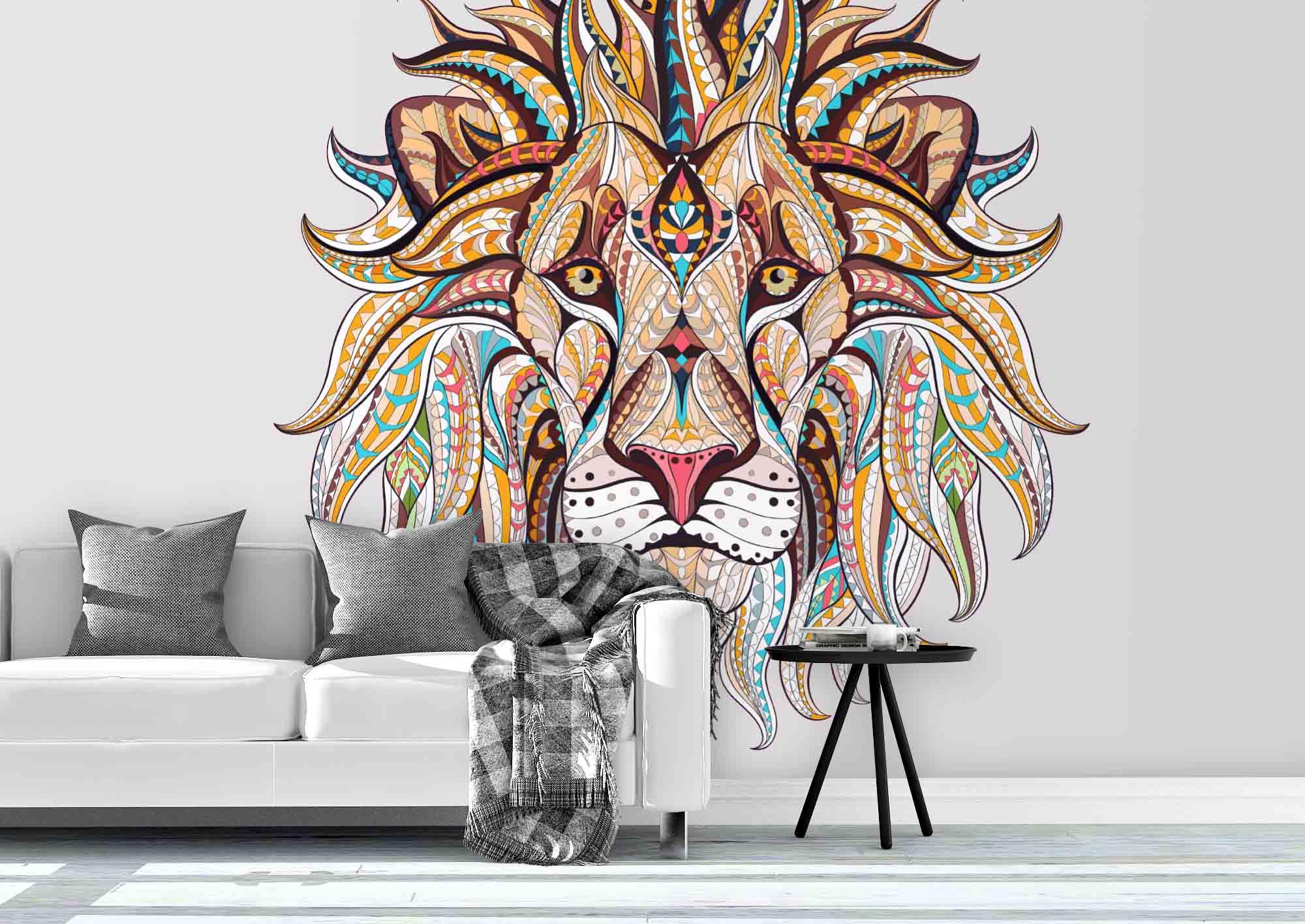 3D Lion Wall Mural Wallpaper 190- Jess Art Decoration