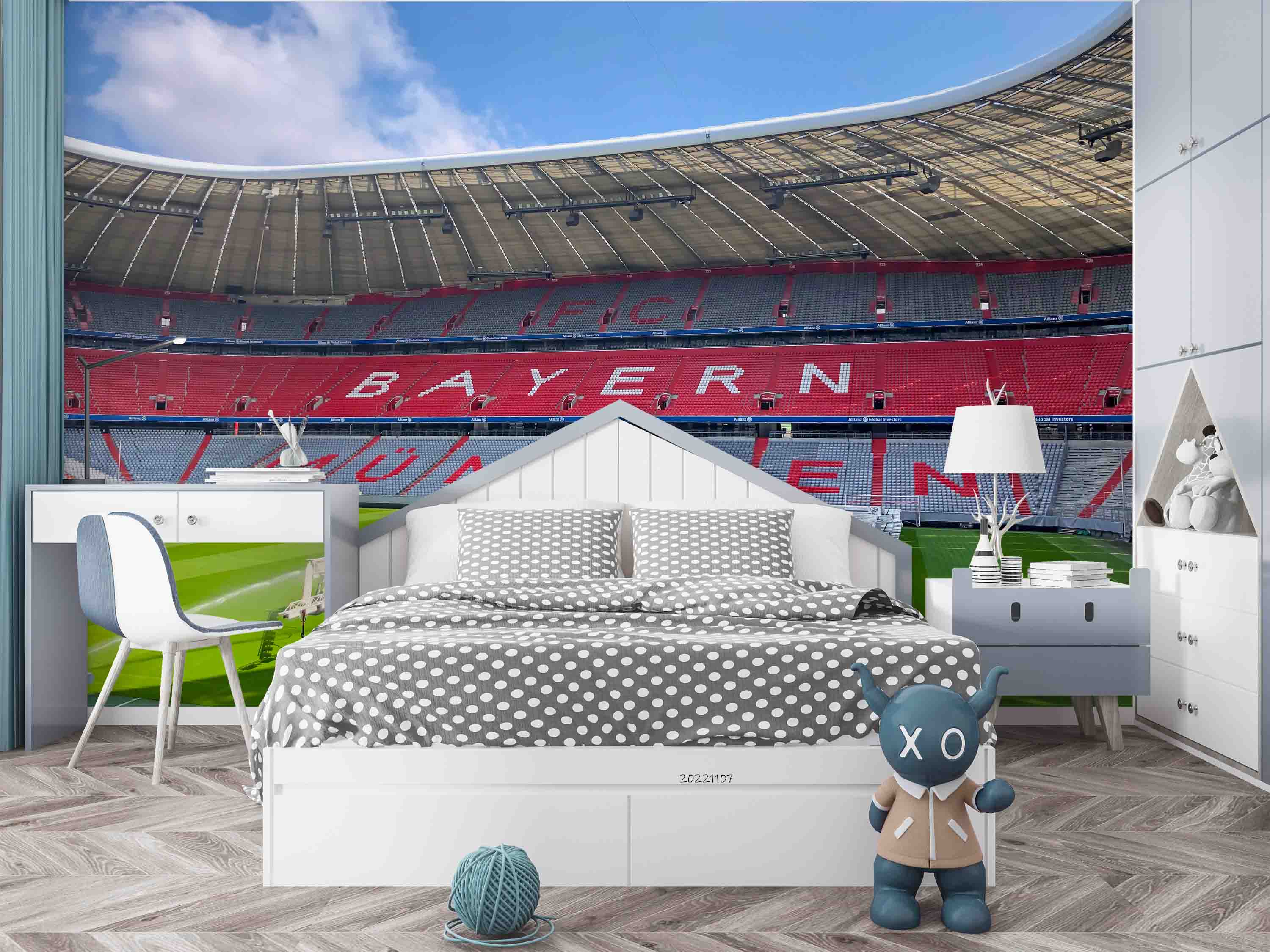 3D Germany Allianz Arena Wall Mural Wallpaper GD 70- Jess Art Decoration