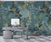 3D Rustic Country Style Plant Floral Leaf Wall Mural Wallpaper GD 2660- Jess Art Decoration