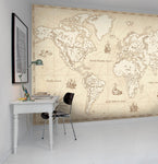3D Vintage World Map Wall Mural Wallpaper 19- Jess Art Decoration