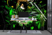 3D Double Swords Anime Boy green sword anime boy mural wall mural wallpaper for teen room - view 4