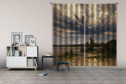 3D Sky Coast Nature Landscape Curtains and Drapes LQH 145- Jess Art Decoration