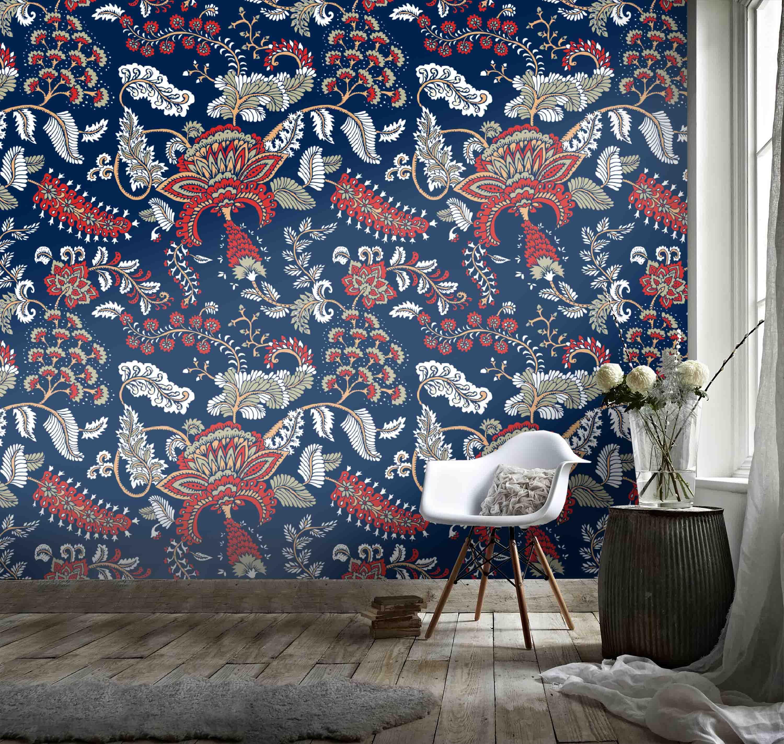 3D Blue Background Color Pattern  Wall Mural Wallpaper 28- Jess Art Decoration