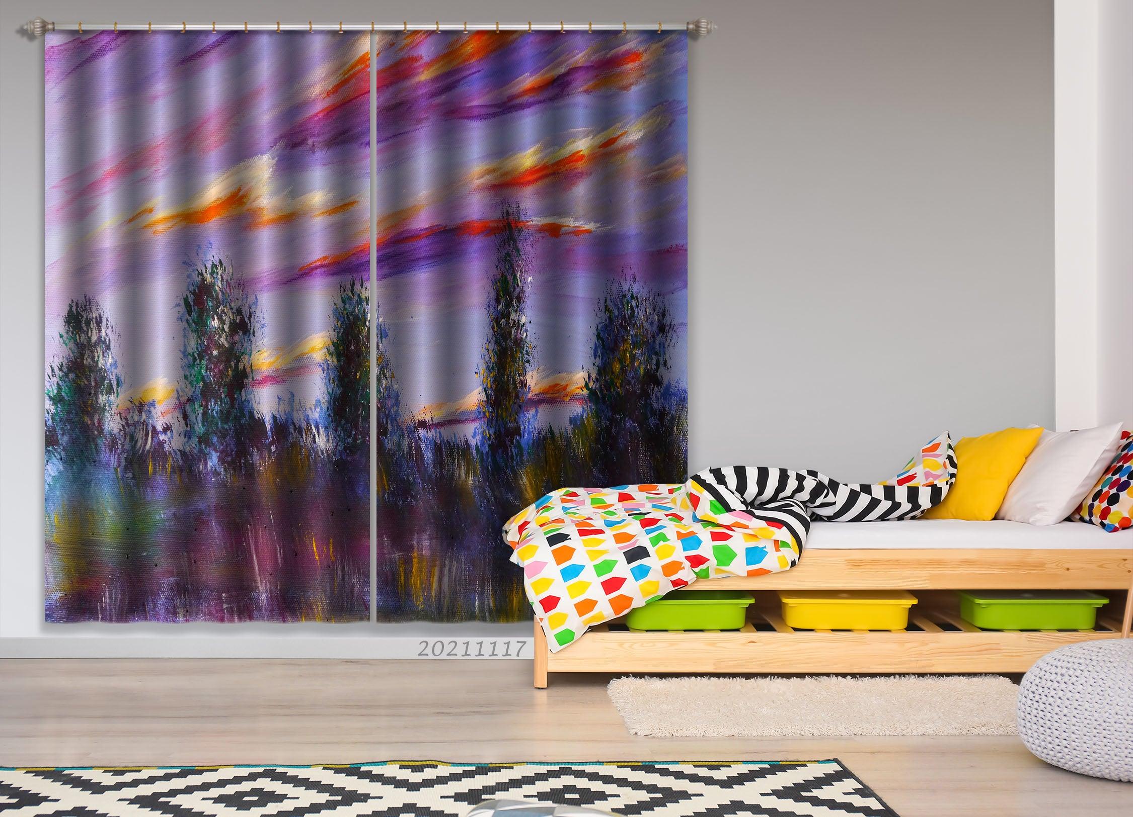 3D Landscape Oil Painting Curtains and Drapes LQH 181- Jess Art Decoration