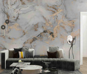 3D Jazz White Gold Marble Texture Wall Mural Wallpaper GD 4659- Jess Art Decoration