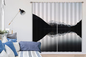 3D Landscape Mountain Snow River Curtains and Drapes GD 4207- Jess Art Decoration