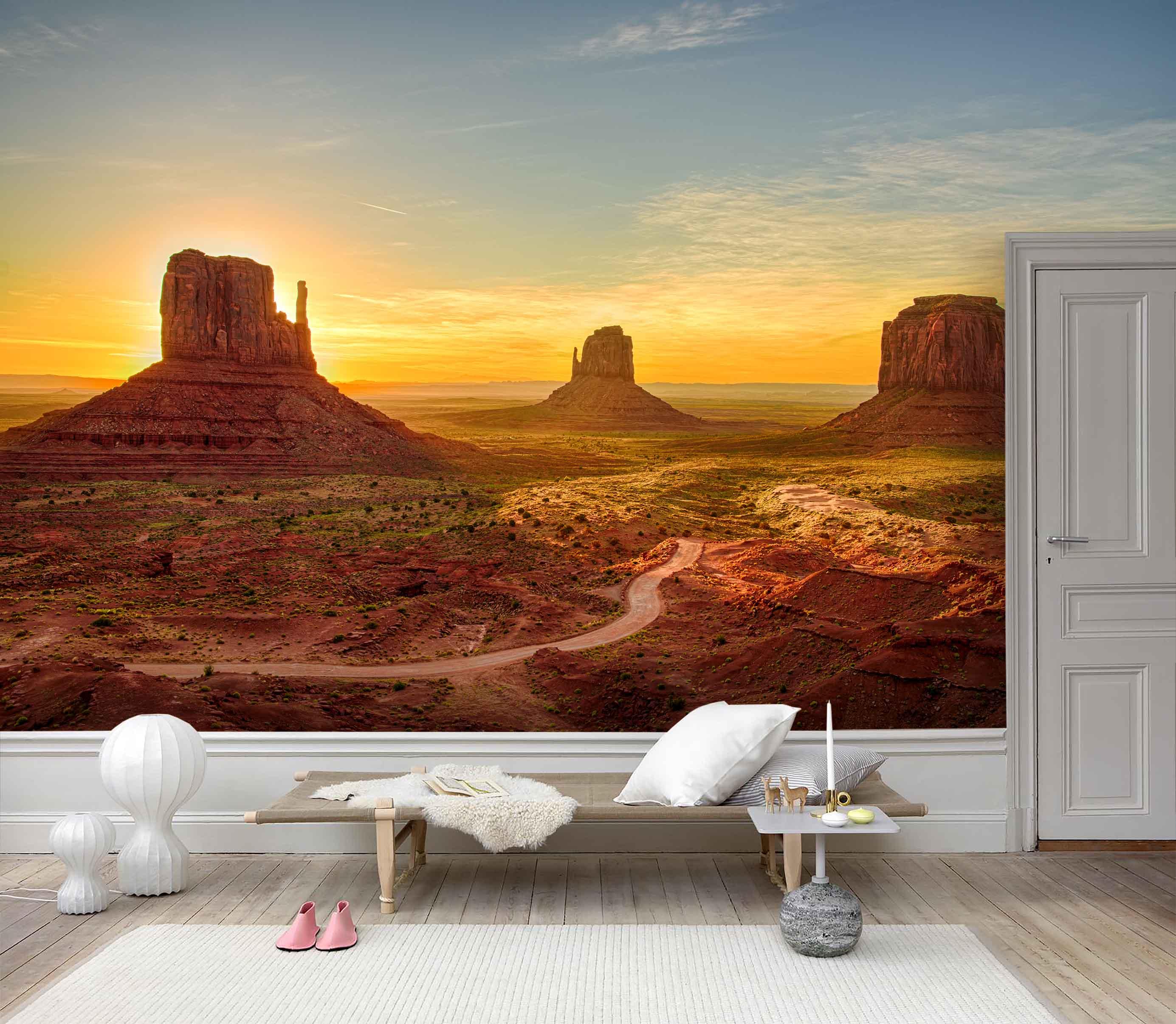 3D Sunset Desert Wall Mural Wallpaper 36- Jess Art Decoration