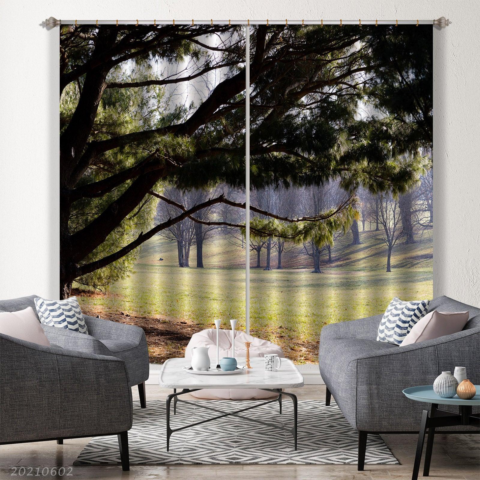 3D Pastoral Woods Meadow Curtains and Drapes GD 623- Jess Art Decoration