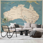 3D Map Australia Land Ocean Wall Mural Wallpaper GD 3934- Jess Art Decoration