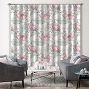 3D Hand Drawn Floral Pink Curtains and Drapes LLL 630- Jess Art Decoration