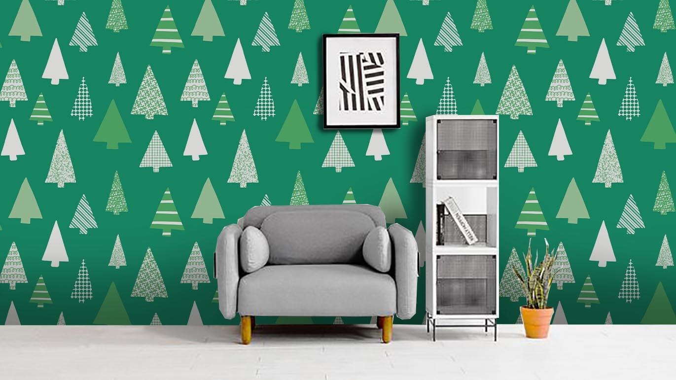 3D Green Pine Wall Mural Wallpaper 41- Jess Art Decoration