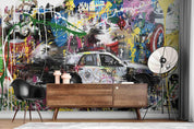 3D Graffiti Car Hero Wall Mural Wallpaper WJ 5143- Jess Art Decoration