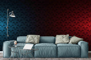 3D Blue Red Brick Wall Mural Wallpaper 83- Jess Art Decoration