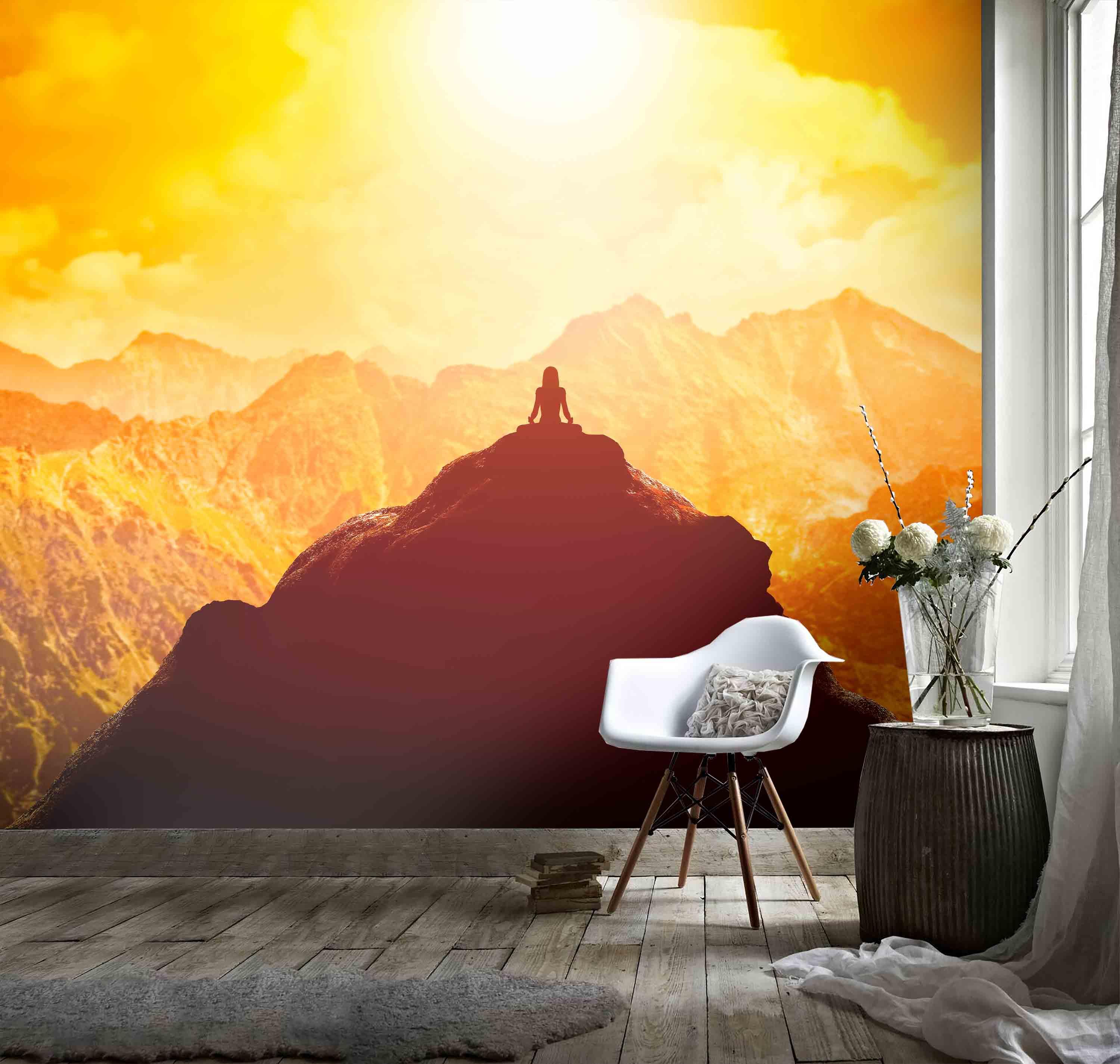 3D  Sunny Mountains Wall Mural Wallpaper 45- Jess Art Decoration