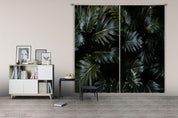 3D Vintage Dark Green Leaf Curtains and Drapes GD 478- Jess Art Decoration