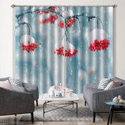 3D Landscape Nature Snow Plant Fruit Curtains and Drapes GD 3536- Jess Art Decoration