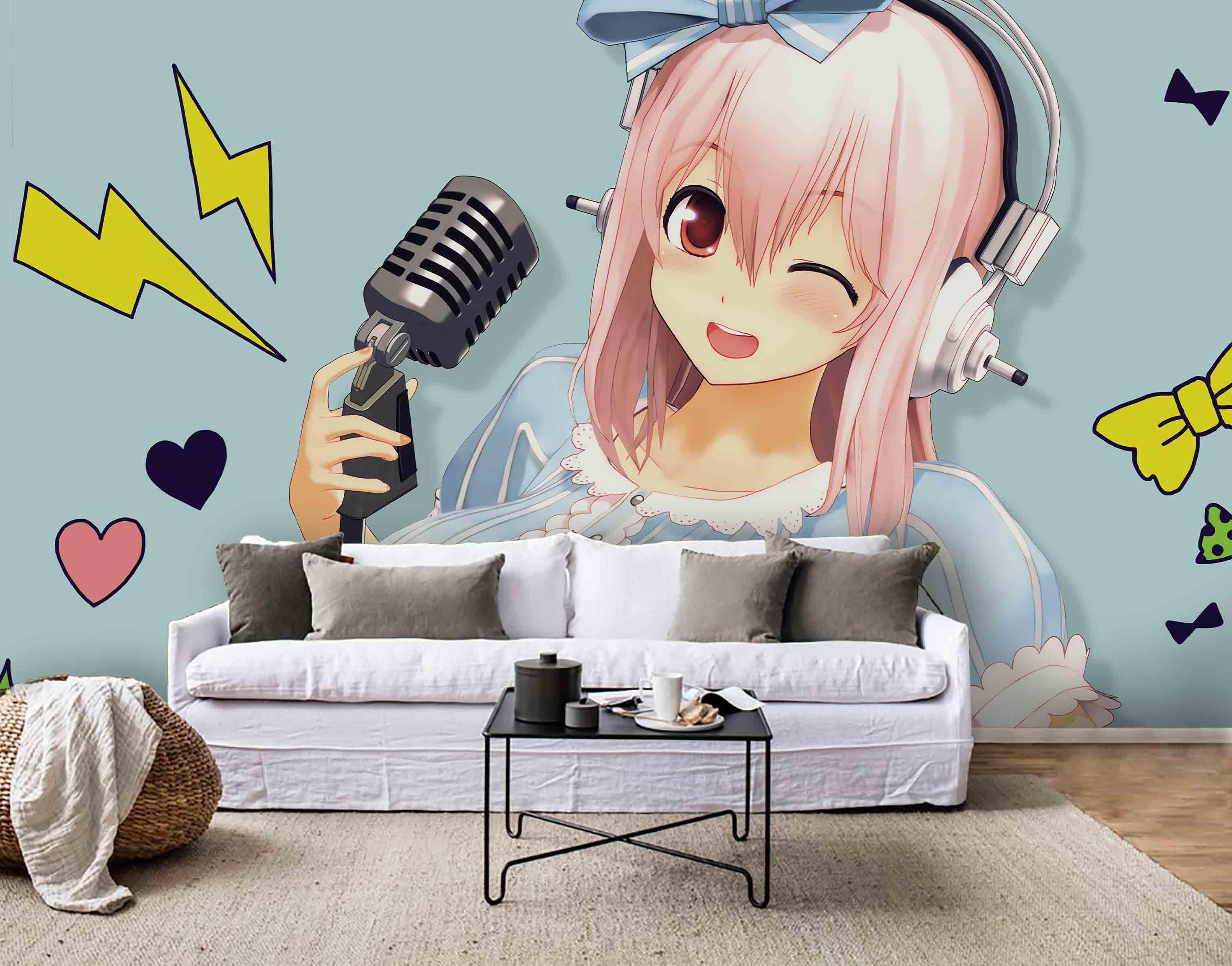 3D Hatsune Miku Wall Mural Wallpaper 183- Jess Art Decoration