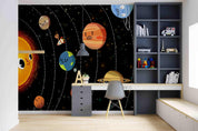 3D Cartoon Solar System cartoon solar system mural wall mural wallpaper for kids room - view 4