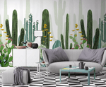 3D Modern Tall Cactus Floral Wall Murals 203- Jess Art Decoration