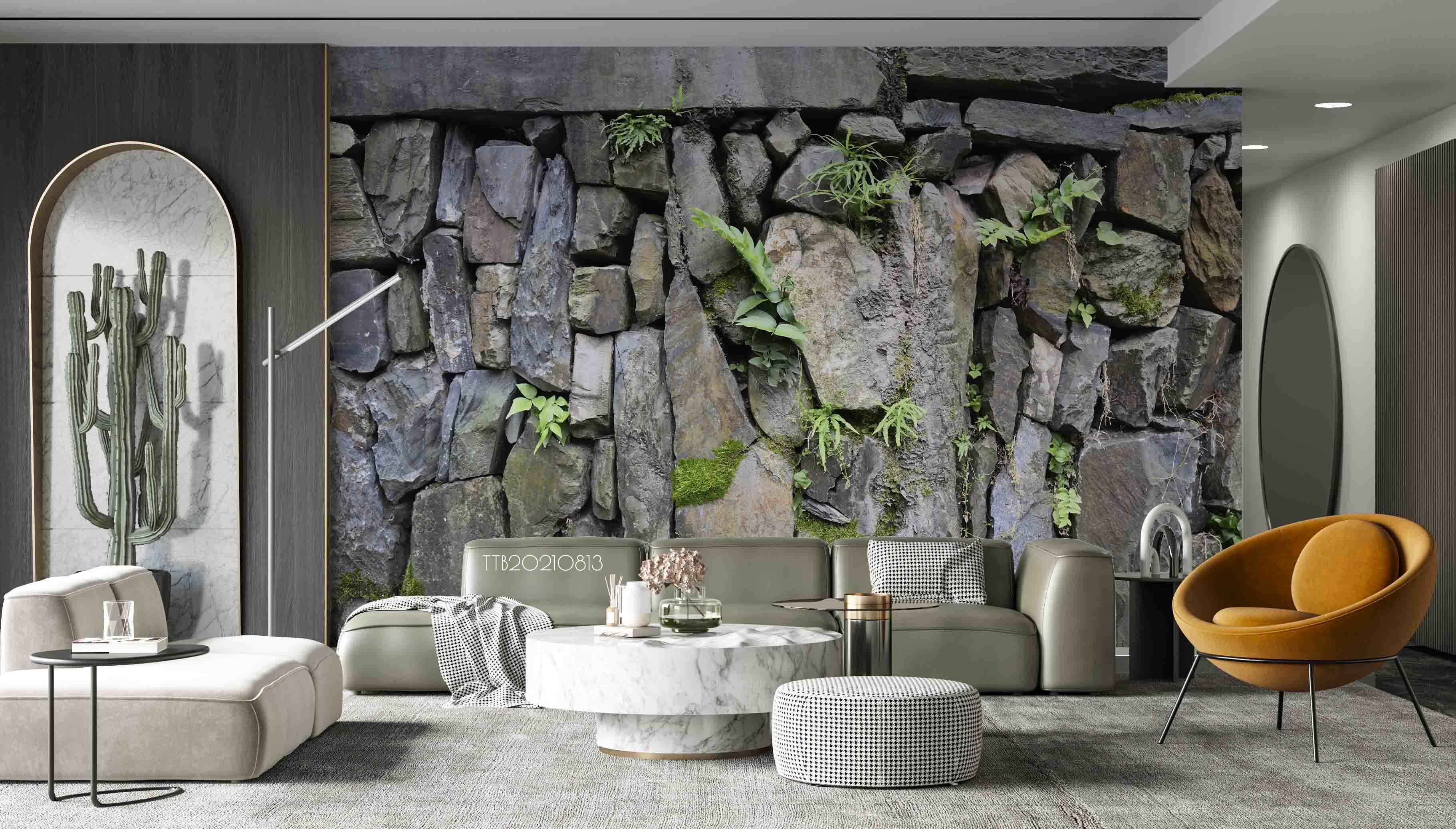 3D Rock Stone Stacked Background Wall Mural Wallpaper 5092- Jess Art Decoration