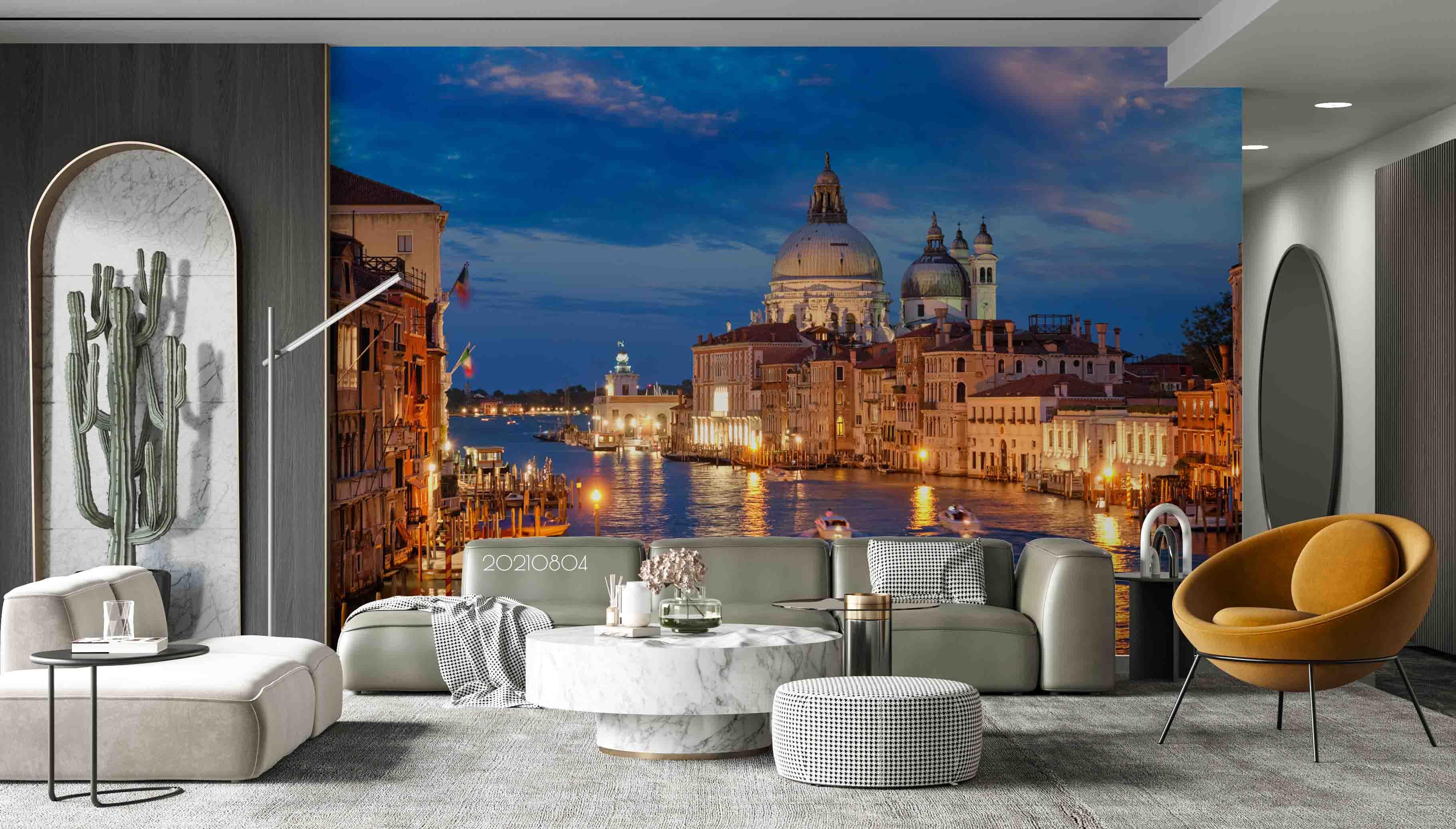 3D  Water City Venice Night View Wall Mural Wallpaper SWW5078- Jess Art Decoration