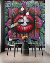 Abstract Artistic Graffiti Wallpaper urban graffiti wall mural for teen room, studio or feature wall - view 4