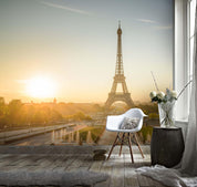 3D Eiffel Tower Dusk Wall Mural Wallpaper 118- Jess Art Decoration