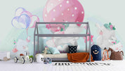 3D Floral Balloon Elephant  Wall Mural Wallpaper LXL 21- Jess Art Decoration
