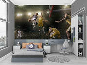 Basketball Game Basketball Wallpaper basketball wall mural for bedroom, gym or sports room - view 2