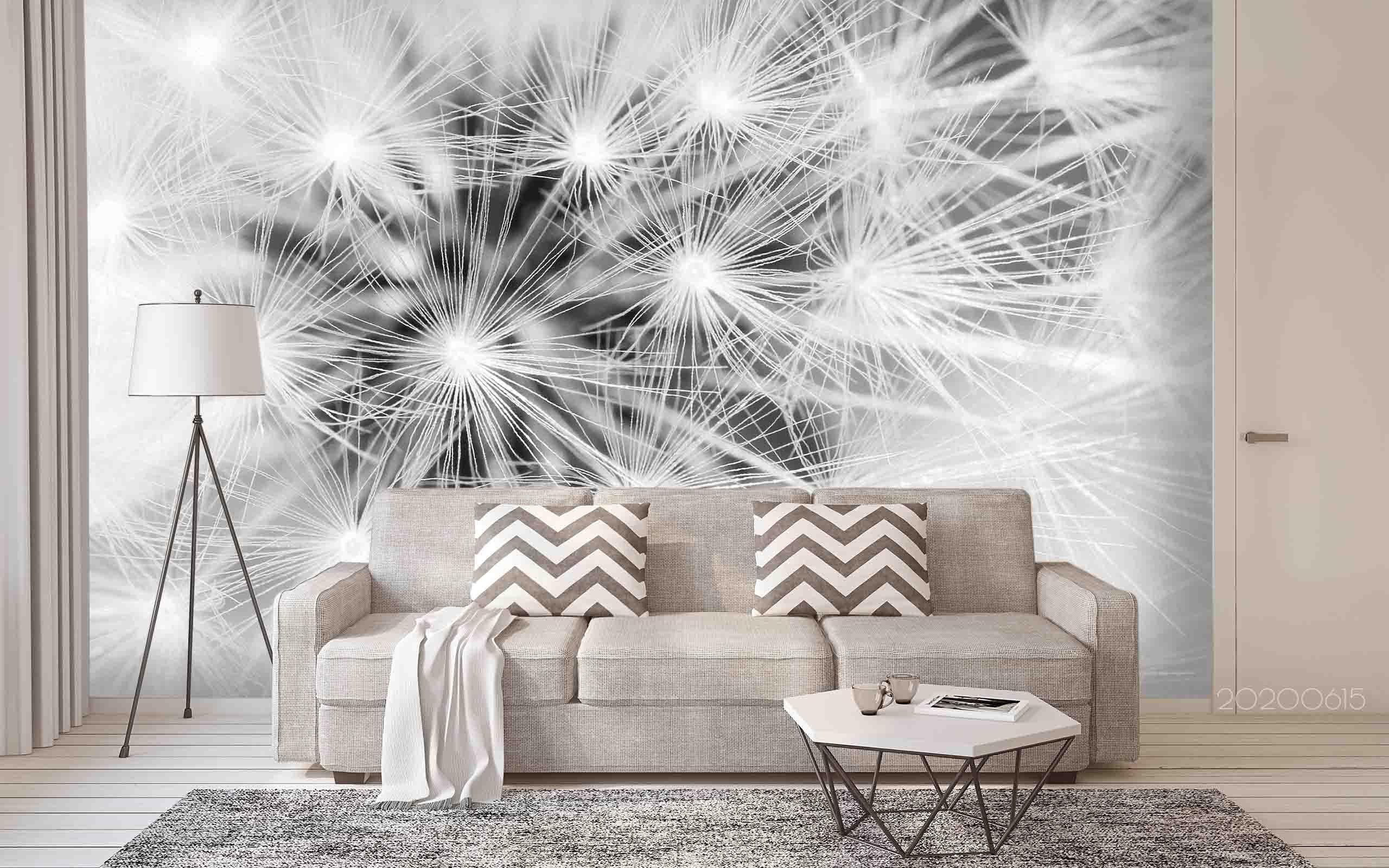 3D Dandelion Pattern Wall Mural Wallpaper A016 LQH- Jess Art Decoration