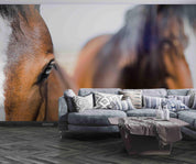 3D Animal Brown Horse Wall Mural Wallpaper LQH 22- Jess Art Decoration