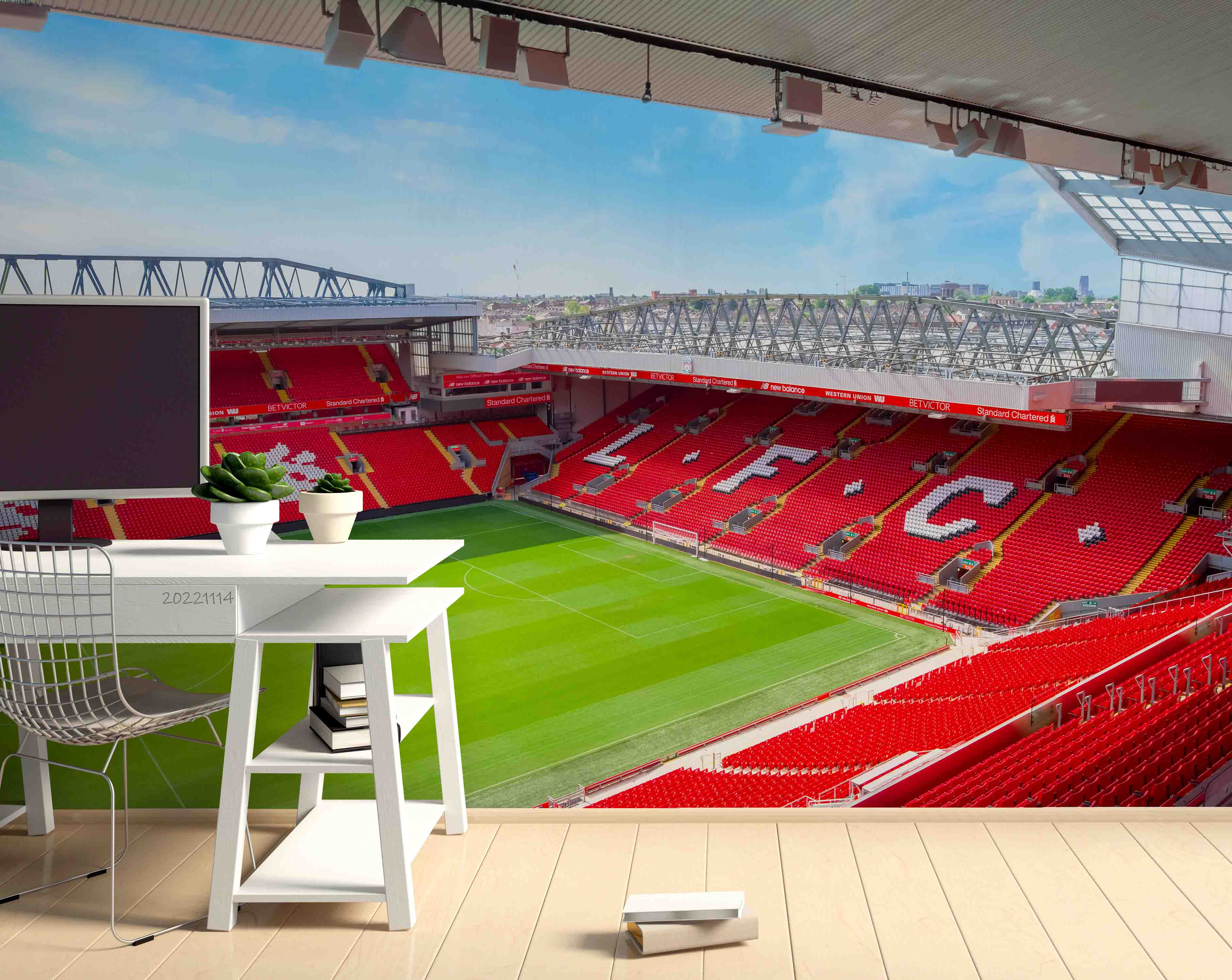 3D UK Anfield Stadium Wall Mural Wallpaper GD 197- Jess Art Decoration