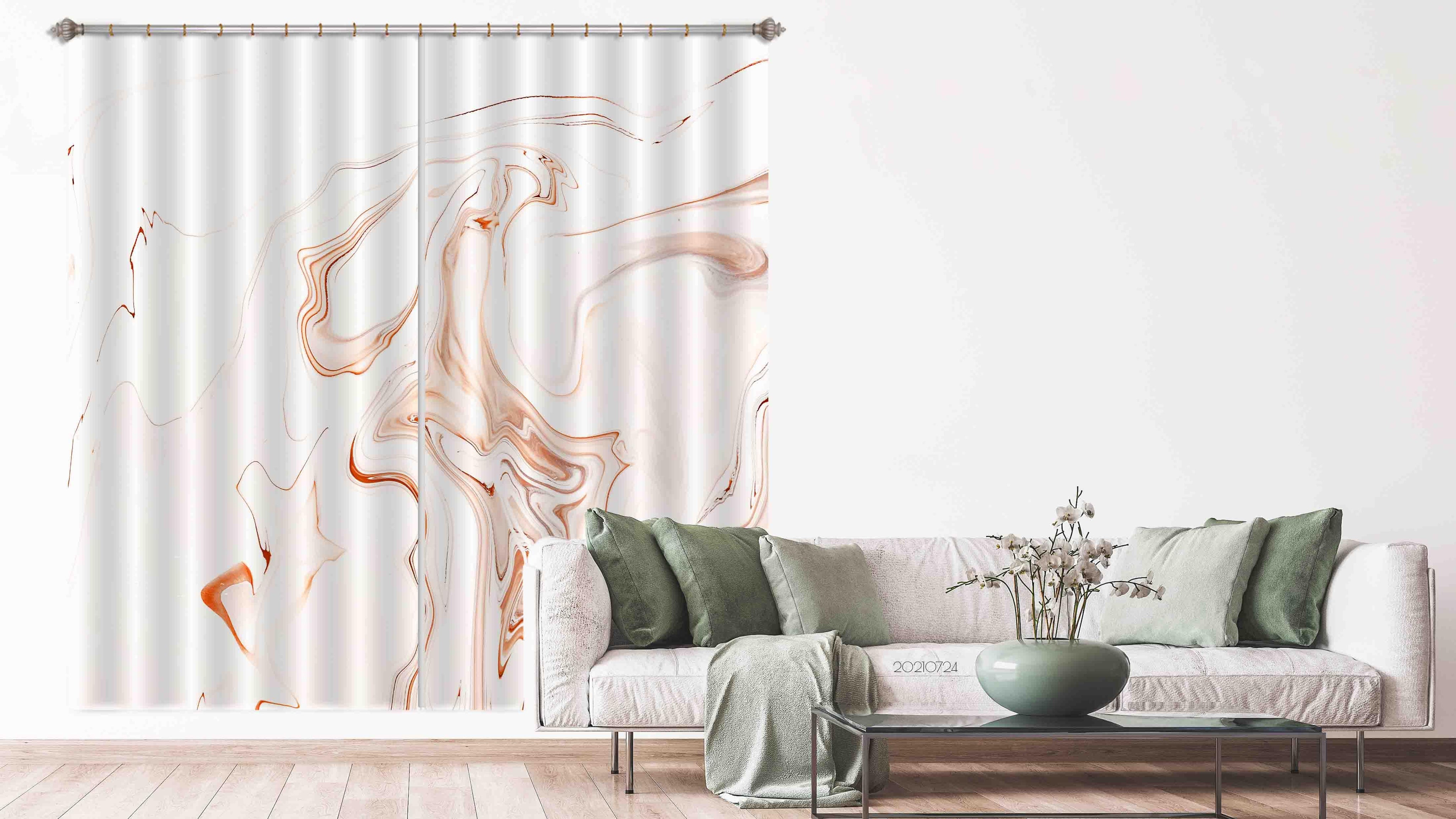 3D Abstract Marble Texture Curtains and Drapes LQH 47- Jess Art Decoration