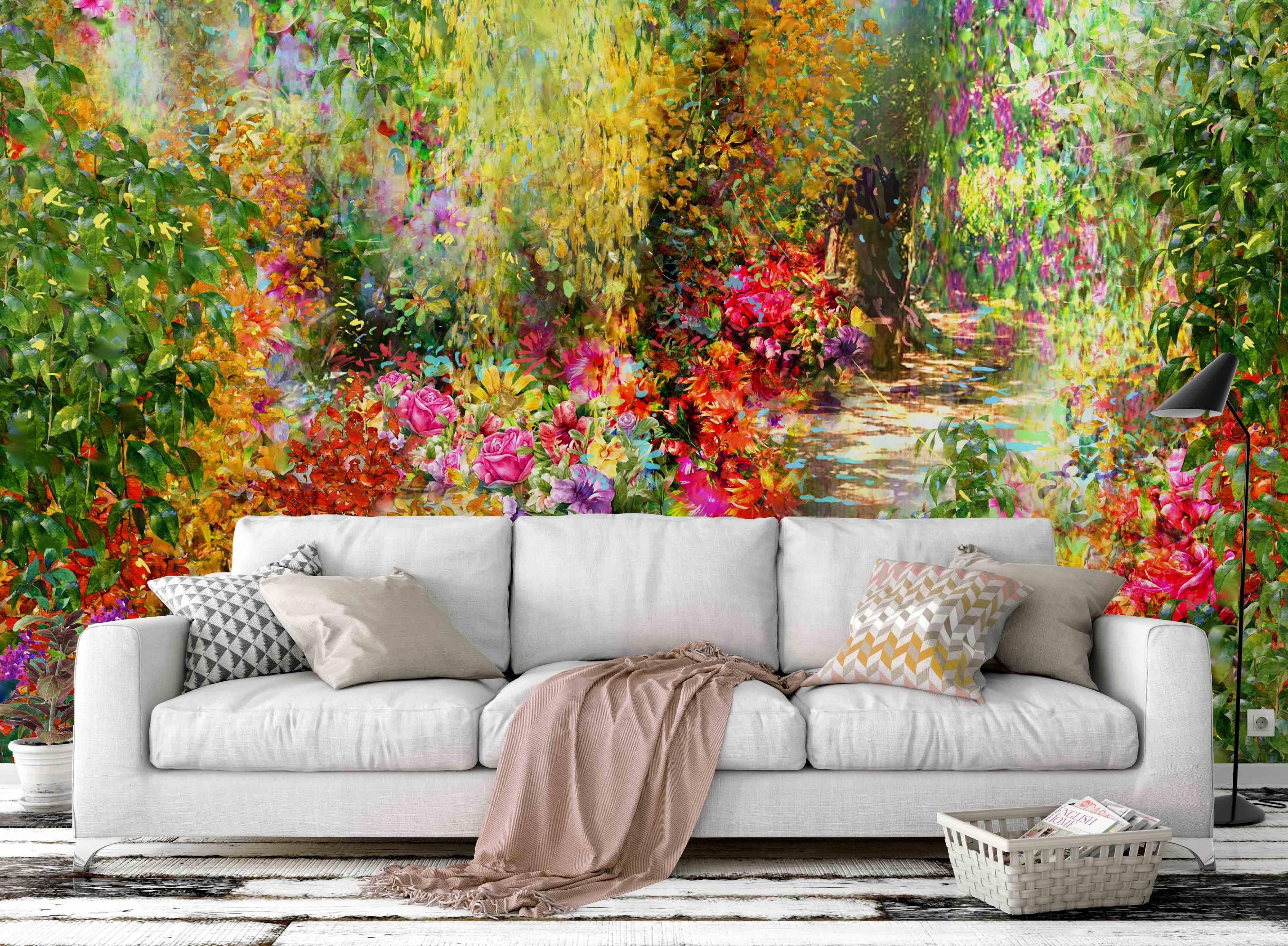 3D Flowers Clusters Wall Mural Wallpaper 7- Jess Art Decoration