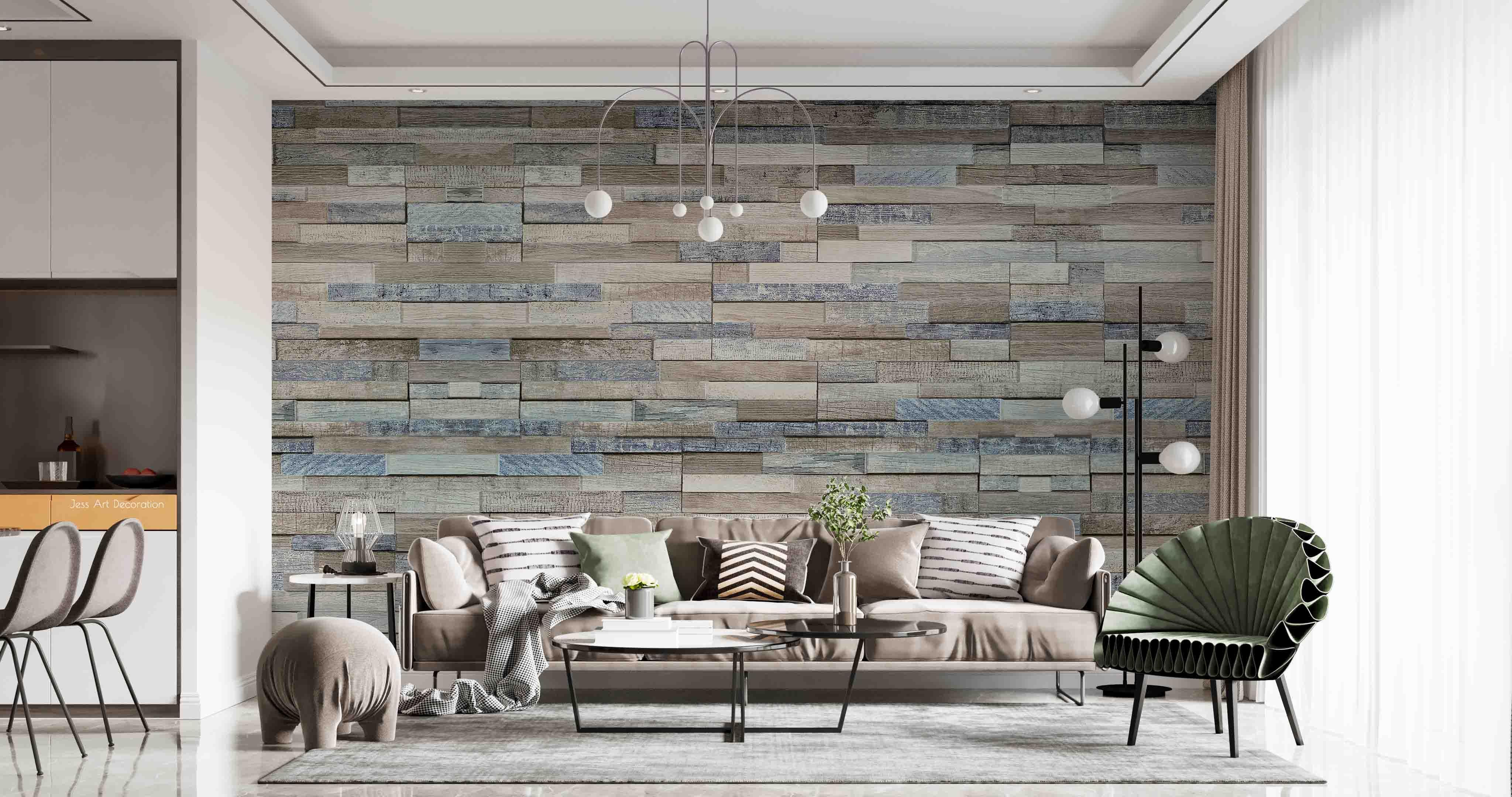 3D Abstract Geometric Wood Strips Background Wall Mural Wallpaper GD 3471- Jess Art Decoration