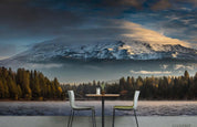 3D Forest Landscape Snow Mountain Wall Mural Wallpaper LQH 153- Jess Art Decoration