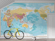 3D World Map Wall Mural Wallpaper LQH 602- Jess Art Decoration
