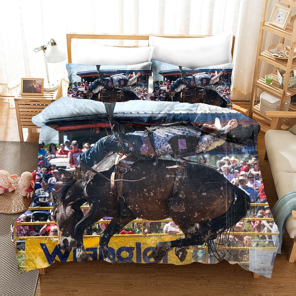 3D West Cowboy Quilt Cover Set Bedding Set Pillowcases 29- Jess Art Decoration