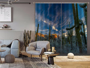 3D Sky Cloud Cactus Curtains and Drapes LQH 37- Jess Art Decoration