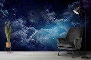 3D Blue Night Sky Star Cloud Wall Mural Wallpaper GD 2980- Jess Art Decoration