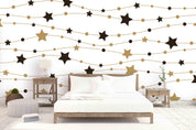 3D Black White  Star Line Wall Mural Wallpaper 19- Jess Art Decoration