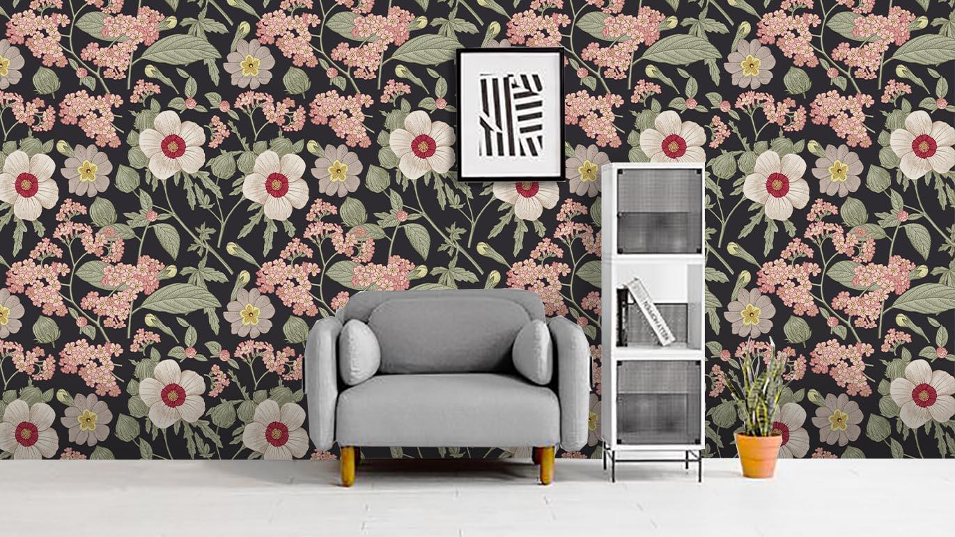 3D White Flowers Leaves Wall Mural Wallpaper 180- Jess Art Decoration