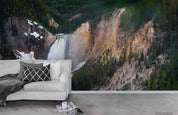 3D Waterfall Forest Nature Landscape Wall Mural Wallpaper LQH 204- Jess Art Decoration