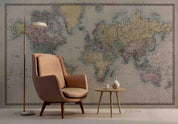 3D World Map Wall Mural Wallpaper LQH 593- Jess Art Decoration