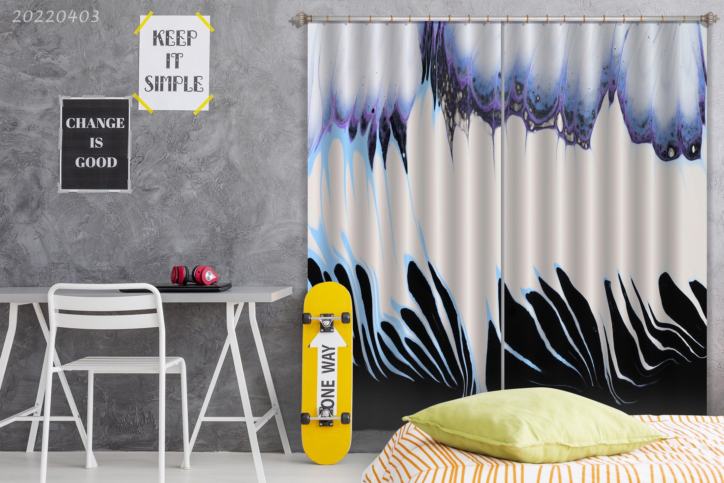 3D Abstract Butterfly Wings Texture Curtains and Drapes GD 3197- Jess Art Decoration