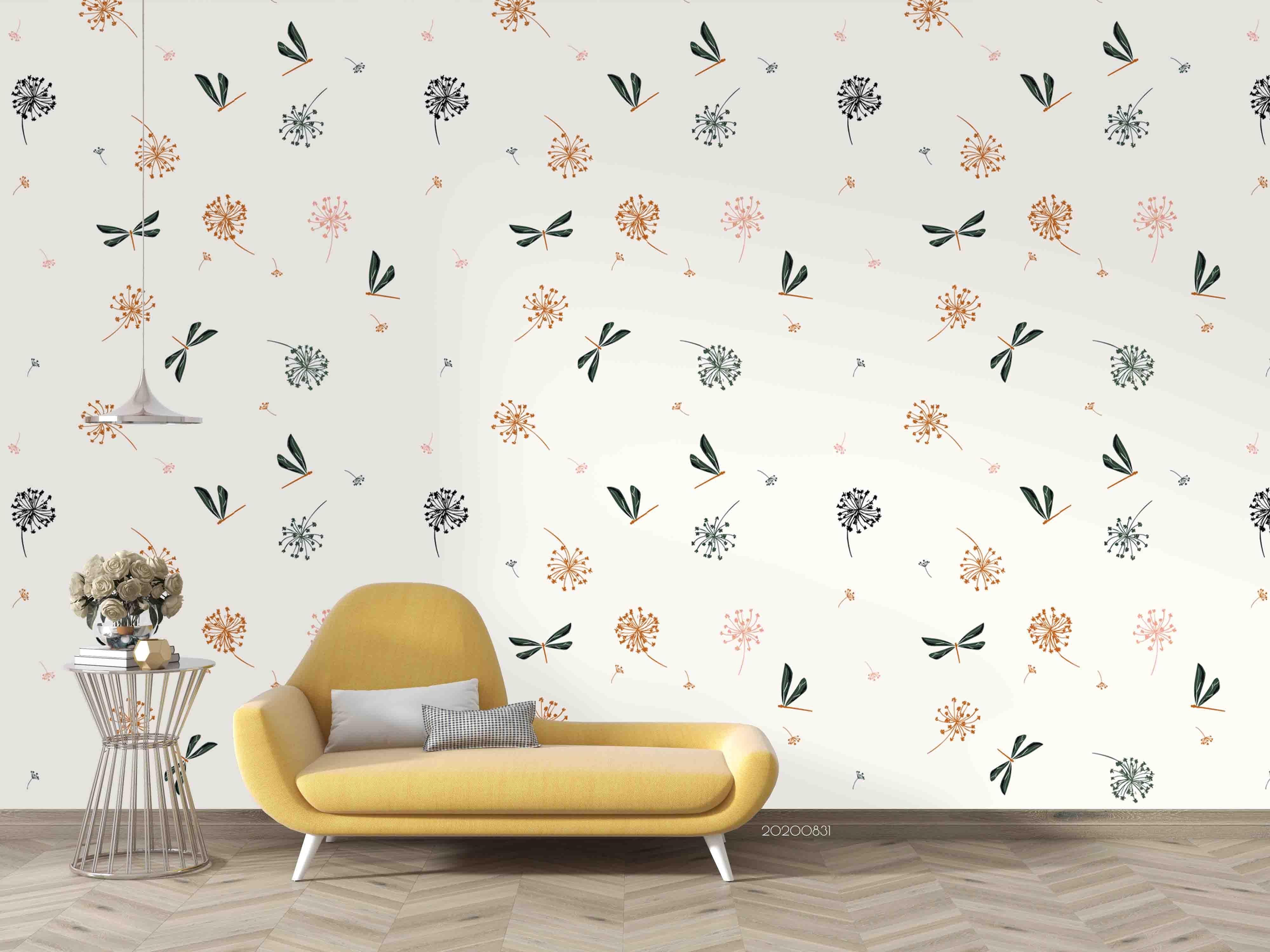 3D Hand Sketching Floral Butterfly Wall Mural Wallpaper LXL 1472- Jess Art Decoration